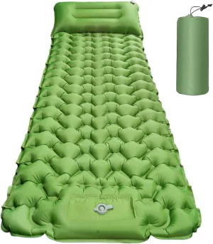 Sleeping Pad, Sleeping Pad Inflatable for Camping,Ultralight Inflatable Sleeping Pad with Pillow, Built-in Pump, Ultimate for Camping, Hiking - Airpad, Carry Bag, Compact & Lightweight Air Mattress