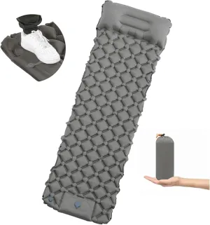 Sleeping Pad – Ultralight Inflatable Sleeping Mat, 75''*24'' Camping Sleeping Pad with Built-in Foot Pump,30s Step to InflateUltimate for Camping, Backpacking, Hiking