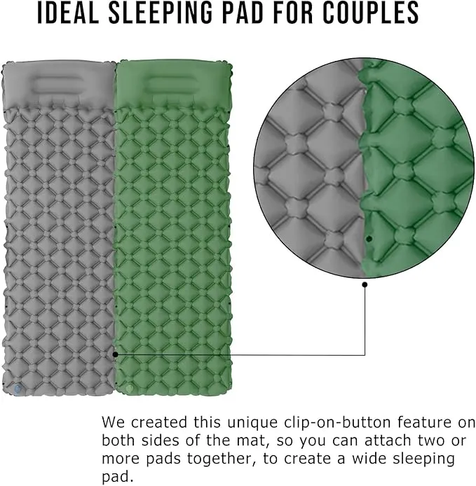 Sleeping Pad – Ultralight Inflatable Sleeping Mat, 75''*24'' Camping Sleeping Pad with Built-in Foot Pump,30s Step to InflateUltimate for Camping, Backpacking, Hiking