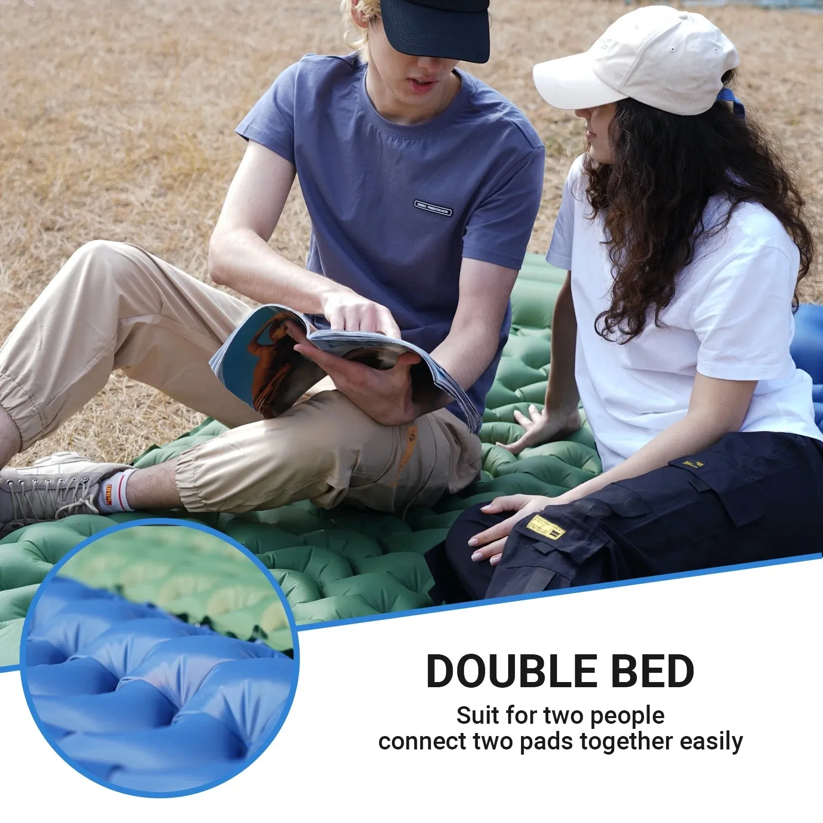 Sleeping Thanksgiving sale Inflating for with Camping Camping Pump Self Connectable, with Built in & Sleeping Inflatable Olive Hiking, Pad and Foot Pillow Comfortable Pad Compact Mattress Tailored selection Durable for