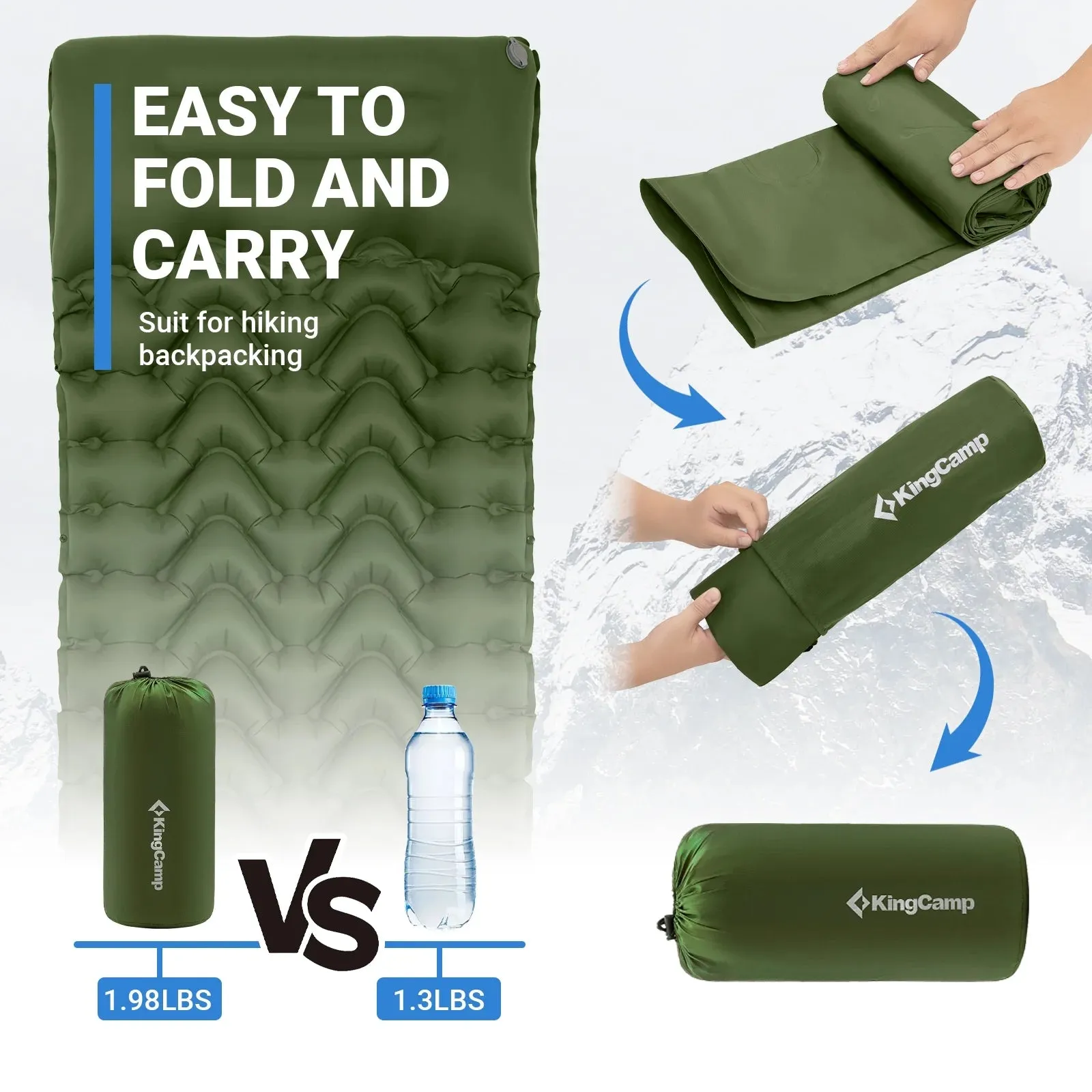 Sleeping Thanksgiving sale Inflating for with Camping Camping Pump Self Connectable, with Built in & Sleeping Inflatable Olive Hiking, Pad and Foot Pillow Comfortable Pad Compact Mattress Tailored selection Durable for