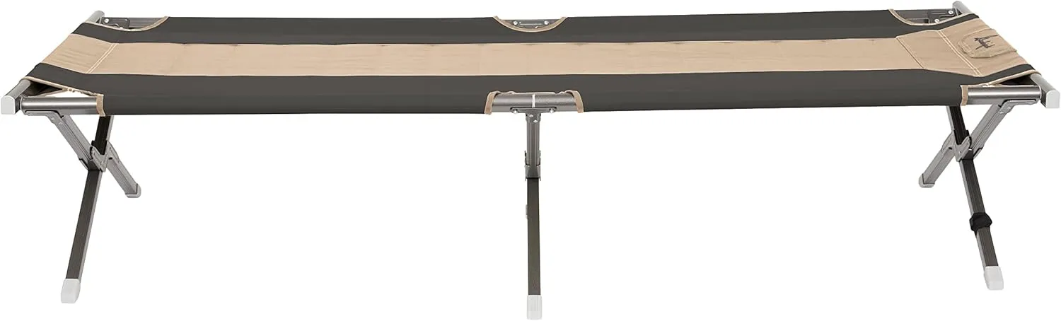 Slumberjack Pine Vista Ultralight Adult Camp Cot, Dark Shadow/Chinchilla, Size 74.5" L x 28.3" W