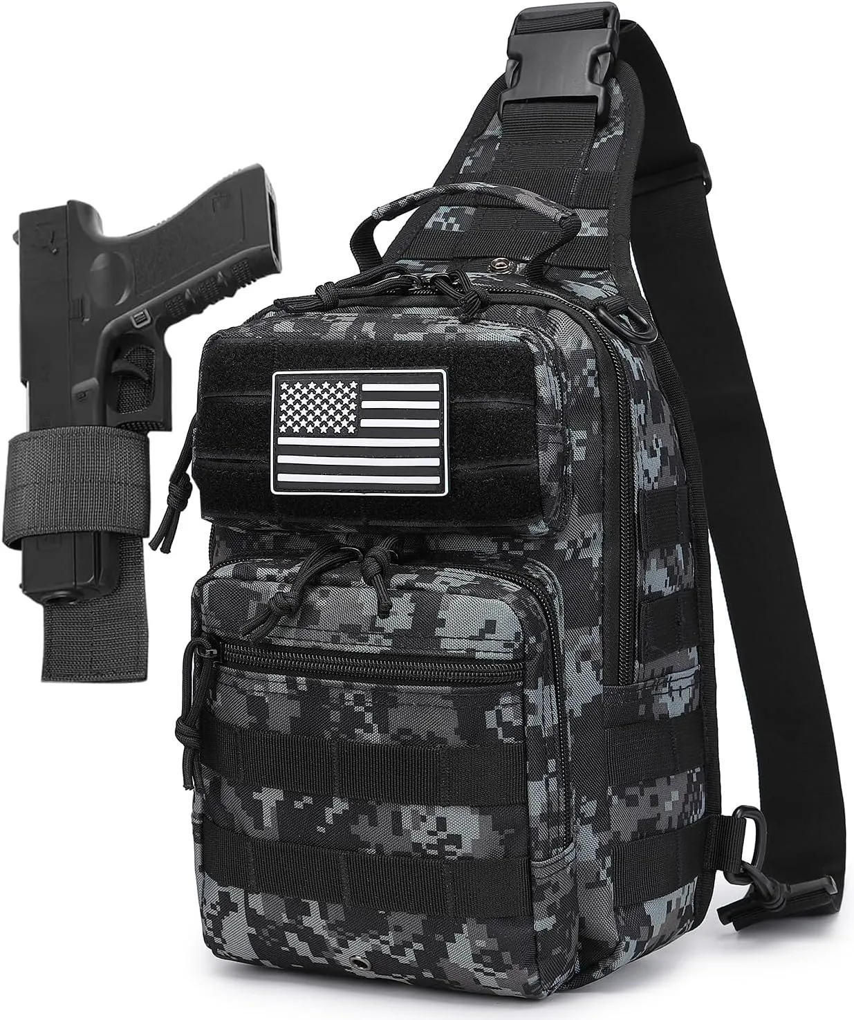 Small Tactical Military Backpack Sling Crossbody Holster Bag For Men CCW Sling Bag 10L