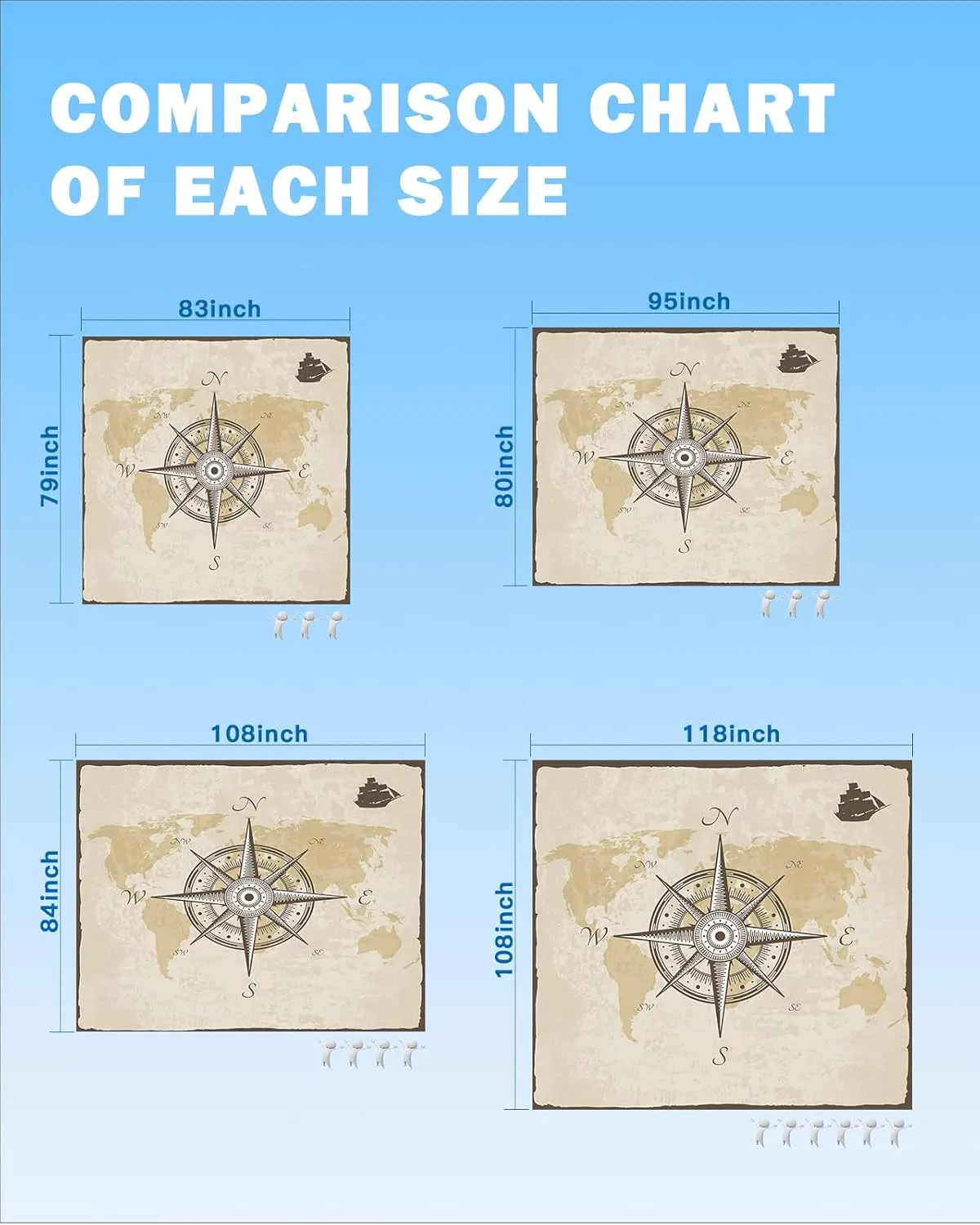 Smile Sunflower Beach Blanket, Compass Sail Rustic Beach Mat 108"x84" Large Picnic Blanket,Sandproof Waterproof Outdoor Beach Blankets for Travel Camping Hiking Beach Vacation
