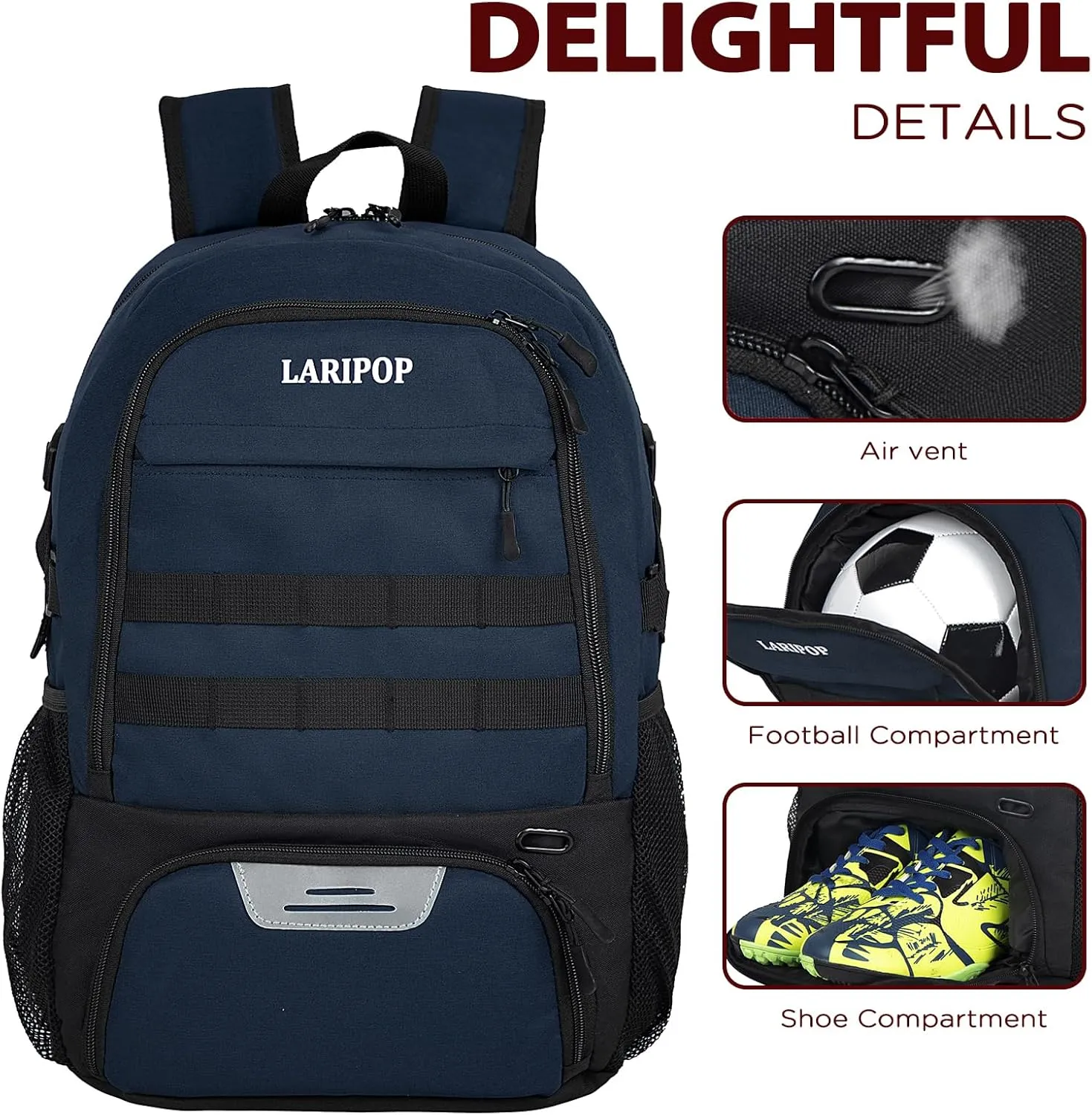 Soccer Backpack,Basketball Backpack for Basketball Accessories Training Equipment Fits Volleyball,Soccer,Sports Gifts