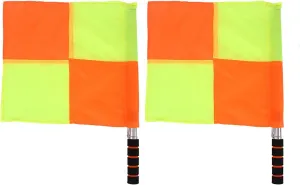 Soccer Referee Flags, Soccer Referee Flags, Storage Bag for Sports Match Linesman Flag Soccer Football Hockey Training 2PCS Referee Linesman Flag with