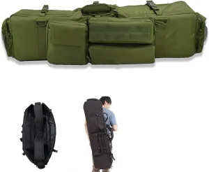 Soft Rifle Bag Double Tactical Rifle Case Waterproof Shotgun Case Rifle Backpack Long Pistol Gun Storage Bag for Hunting Fishing