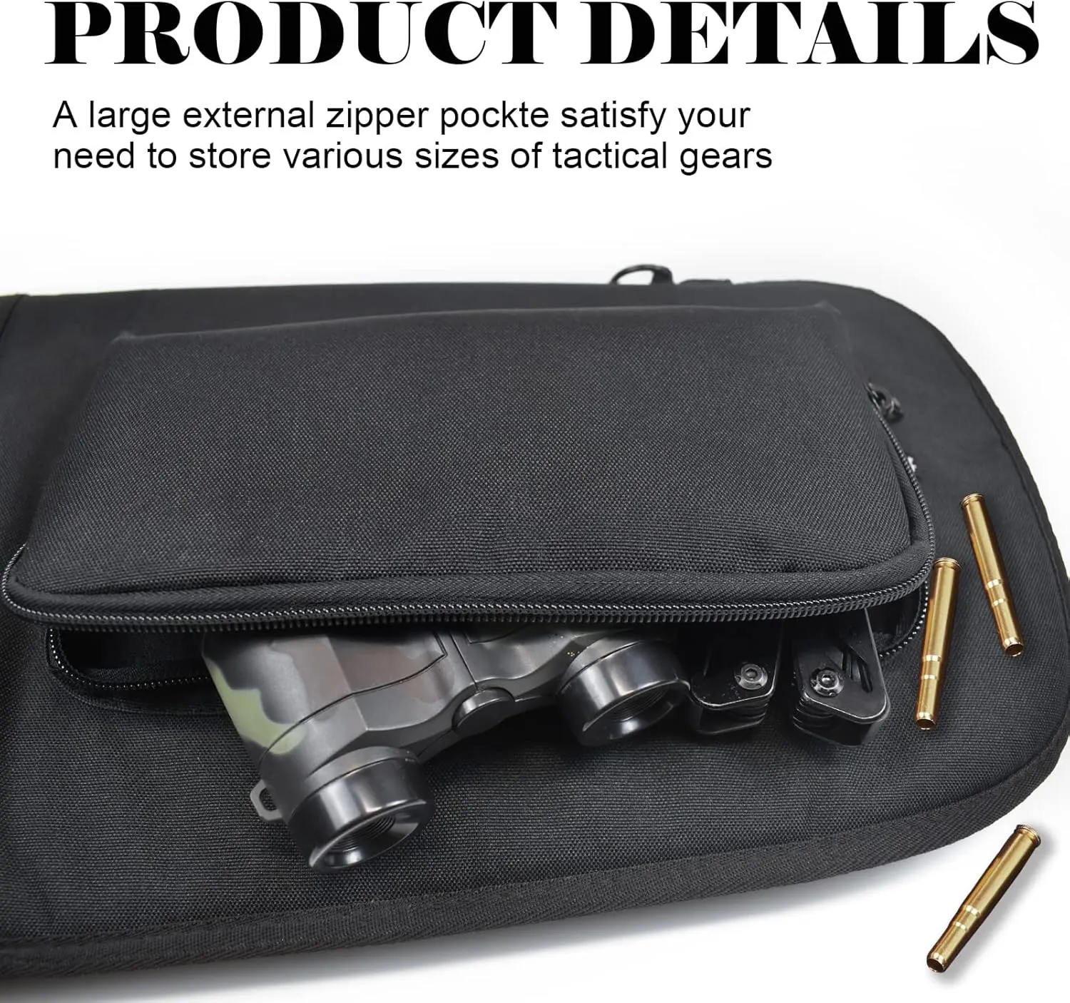 Soft-Rifle-Case Gun-Bag Shotgun case 44/48/52Inches with Zippered Accessory Pockets Adjustable Shoulder for Rifle Carrying Case Storage and Transport
