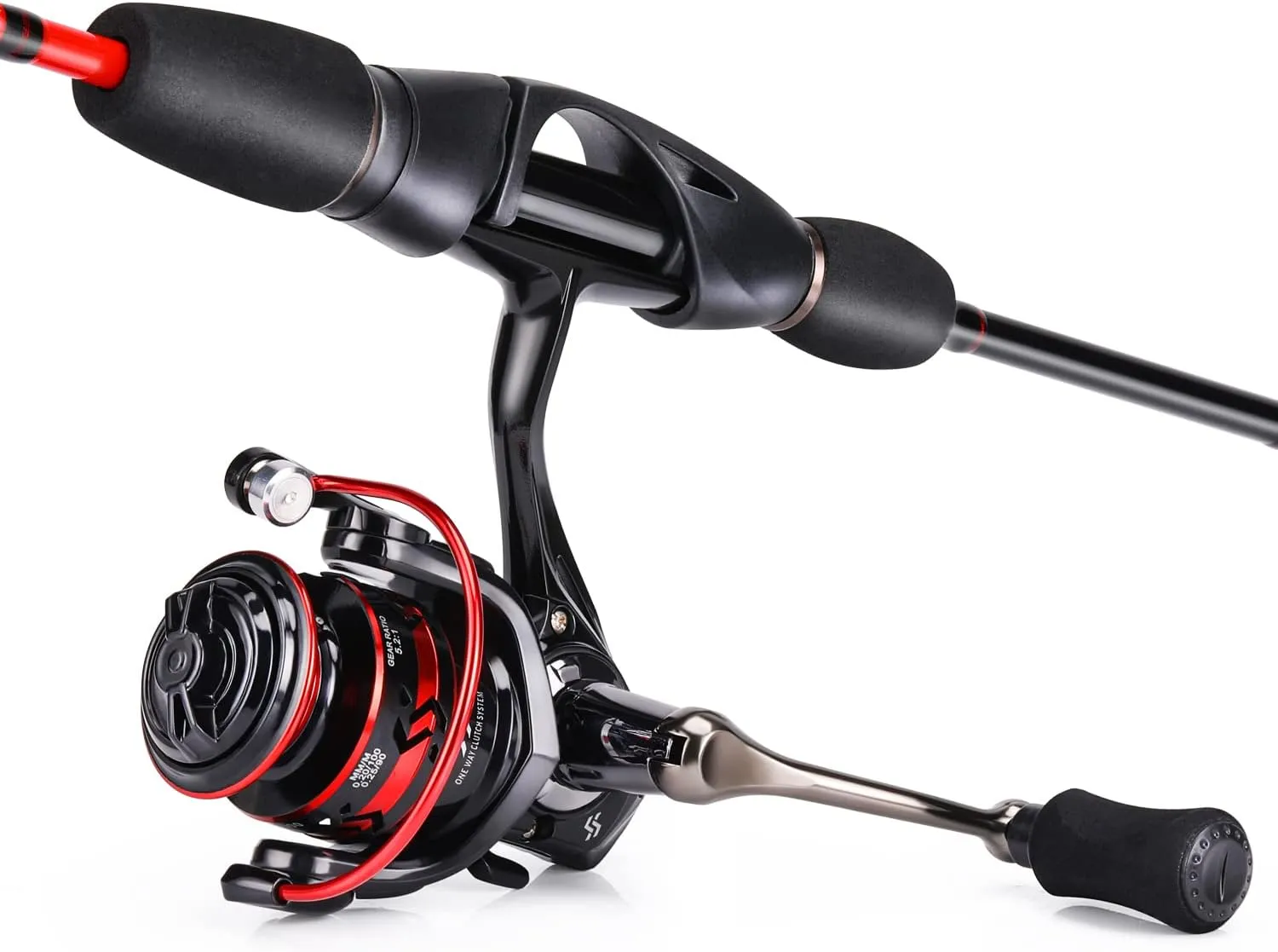 Sougayilang Fishing Rod, Ultralight Sensitive 2 Pieces Trout Spinning Rod, Stainless Steel Line Guides Fishing Pole with Comfortable EVA Grip Rod Handle