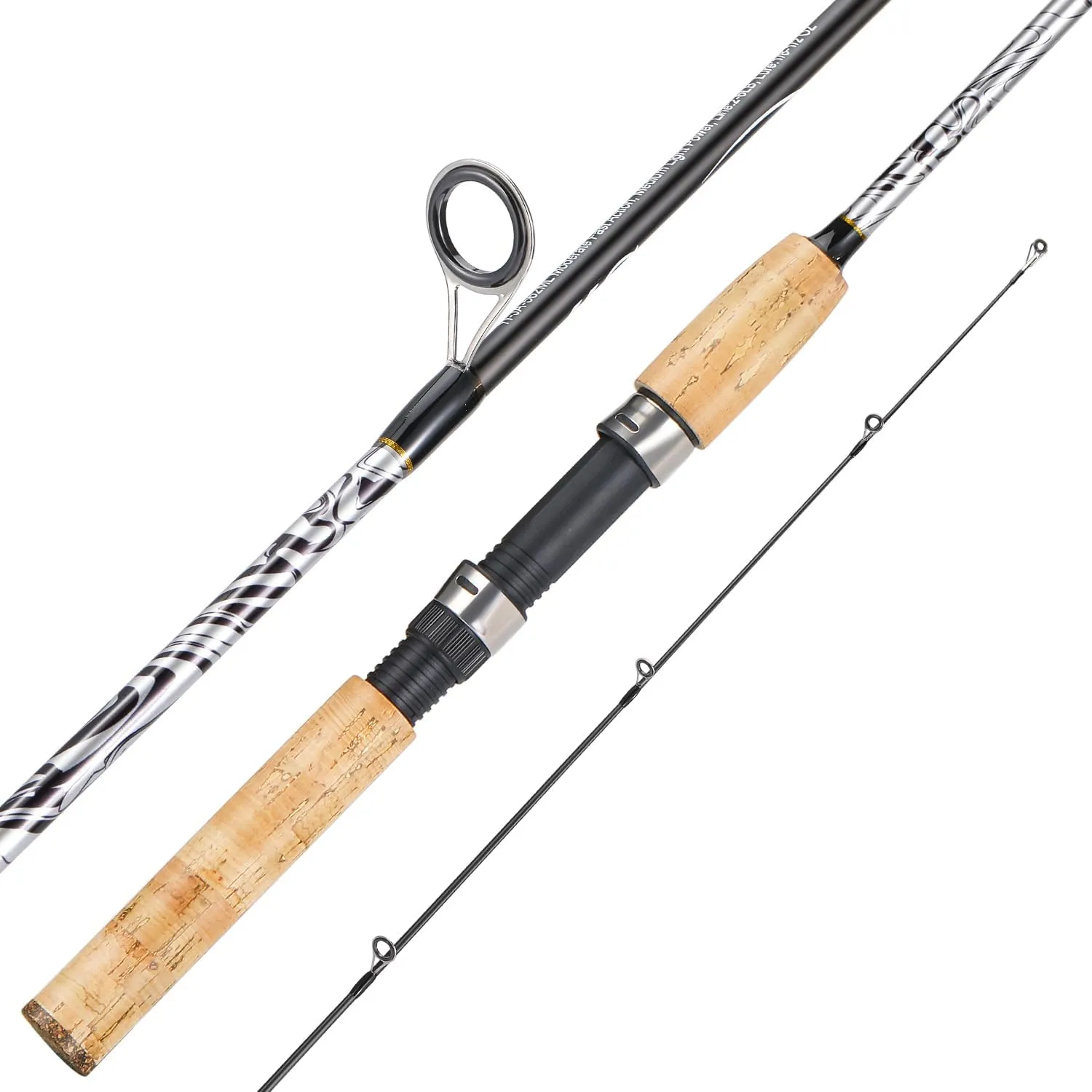 Sougayilang Spinning & Casting Rods, Strong Carbon&Glass Composite Fishing Rod with Stainless Steel Line Guides for Bass, Trout, Panfish, Catfish