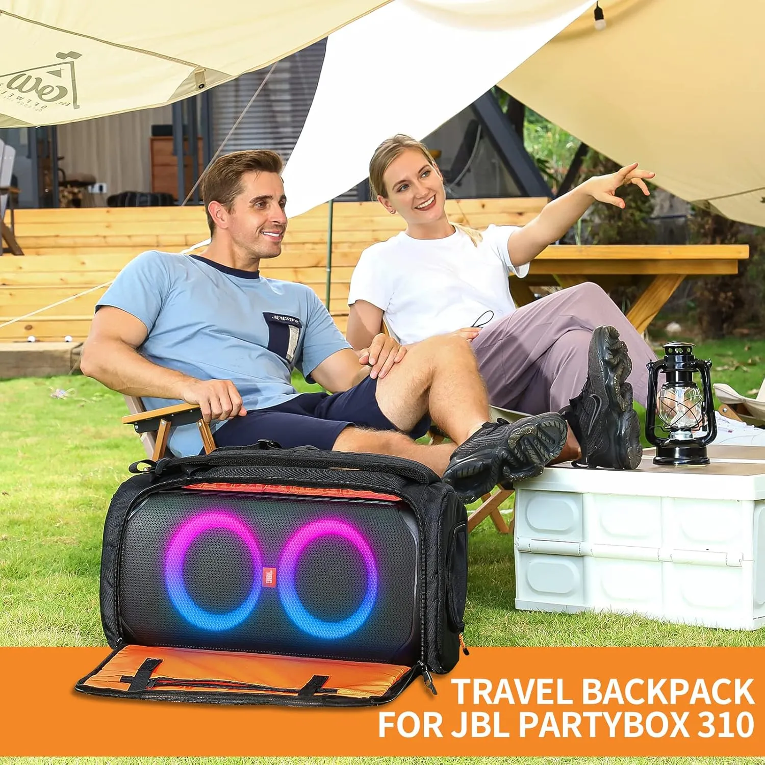Speaker Bag Rugged Carry Case Compatible with JBL Party Box Series, Portable Speaker Carry Tote Backpack (for JBL Partybox 310 Bag)
