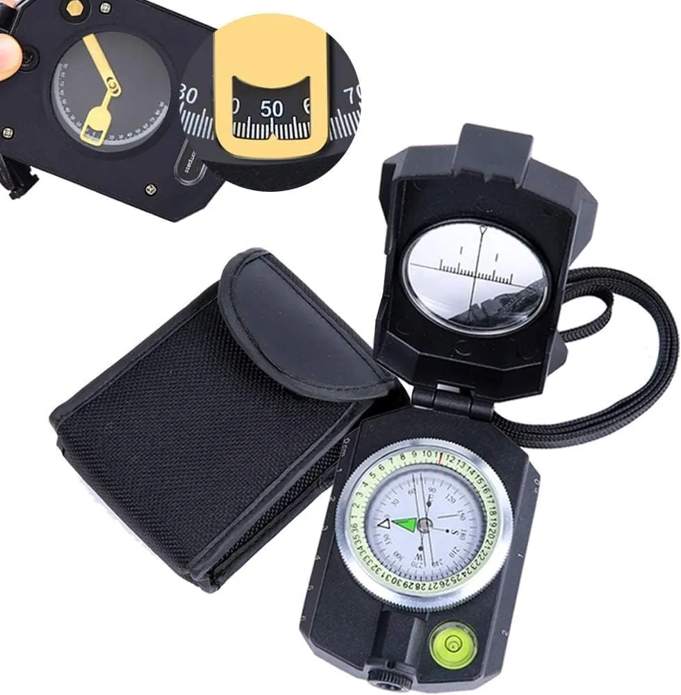 Sportneer Compass Survival Hiking Military Waterproof Lensatic Compass with Inclinometer for Camping Hunting