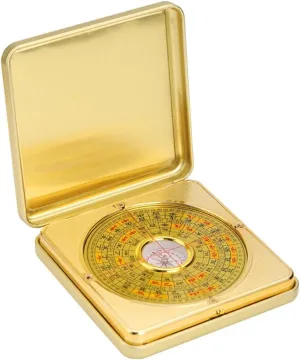 Square Clamshell Compass Compass Exploration Wind Jinding Hole Exploration Treasure Compass