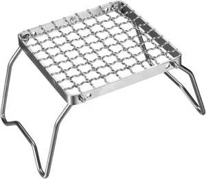 Stainless Steel BBQ Training Tools BBQ Folding Grill Portable Mini Camping Campfire (Type A)