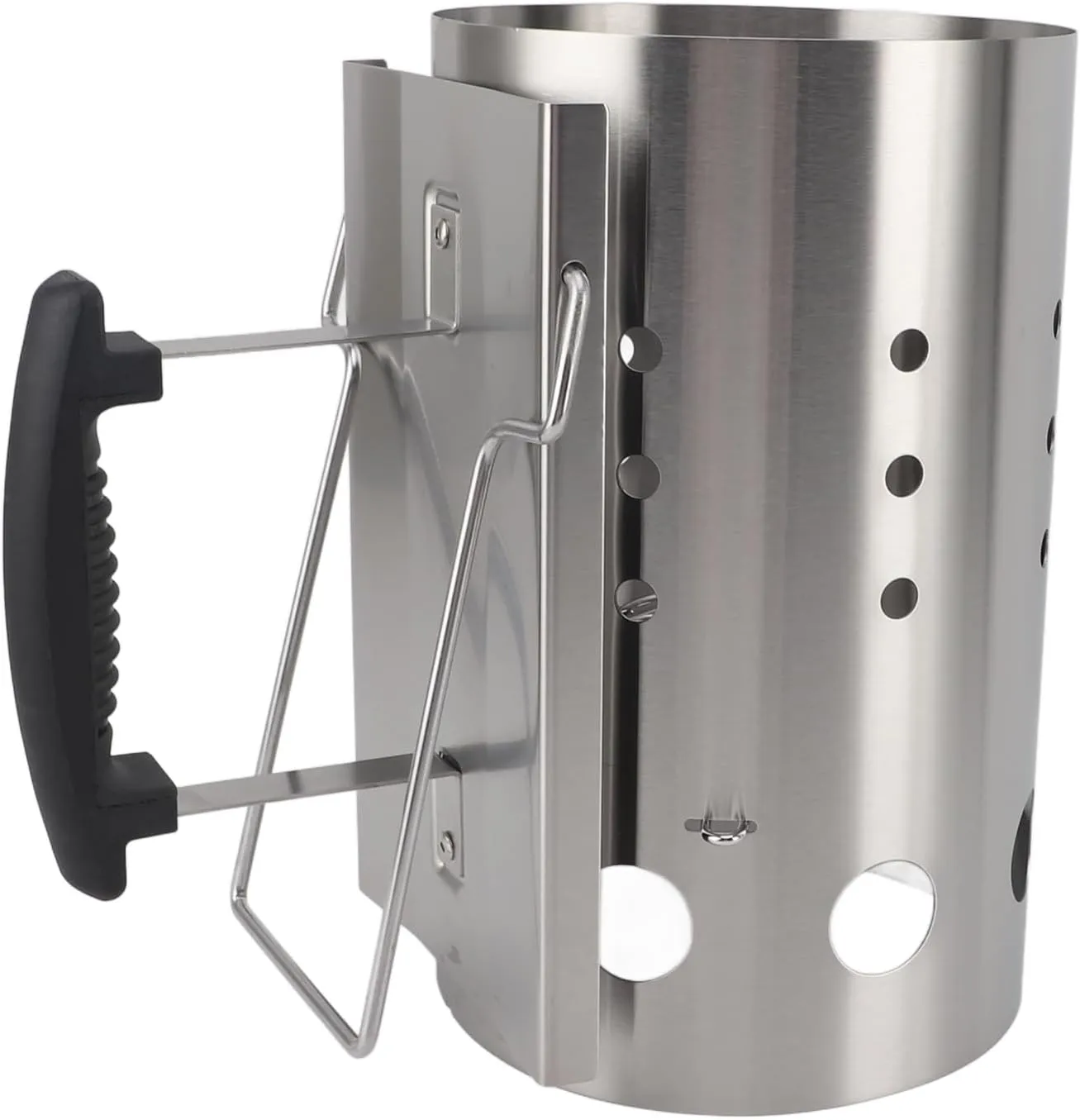 Stainless Steel Chimney Starter, Portable Efficient Charcoal for BBQ, Camping, Picnic, with Lightweight Design, and Stable Fire Starting