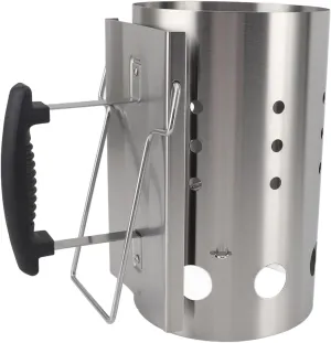 Stainless Steel Chimney Starter, Portable Efficient Charcoal for BBQ, Camping, Picnic, with Lightweight Design, and Stable Fire Starting