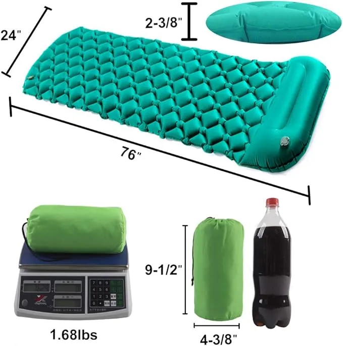 Star Smart Sleeping Pad for Camping Inflatable Backpacking Pad with Pillow, Ultralight Durable Camping Mattress,Hiking Air Mat,Camp Sleep Pad for Hiking Traveling & Outdoor Activities
