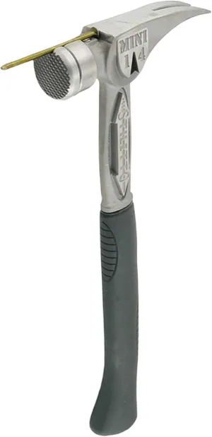 Stiletto TBM14RMC Tibone Mini-14 oz. Replaceable Milled Face Hammer with A Curved 16" Titanium Handle