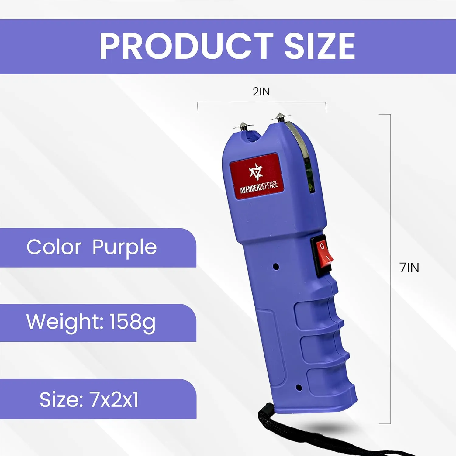 Stun Gun for Self Defense with LED Flashlight Protection Device for Women (ADS-10)