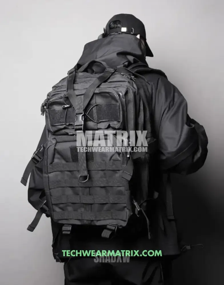 Stylish Black Tactical Backpack for