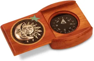 Sun and Moon Silverscape Compass Box
