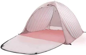 Sun Shelter Beach Instant Tent, 3-4 Person Waterproof Shade Canopy, for Beach Pool Party Hiking Travel Rainfly,Pink