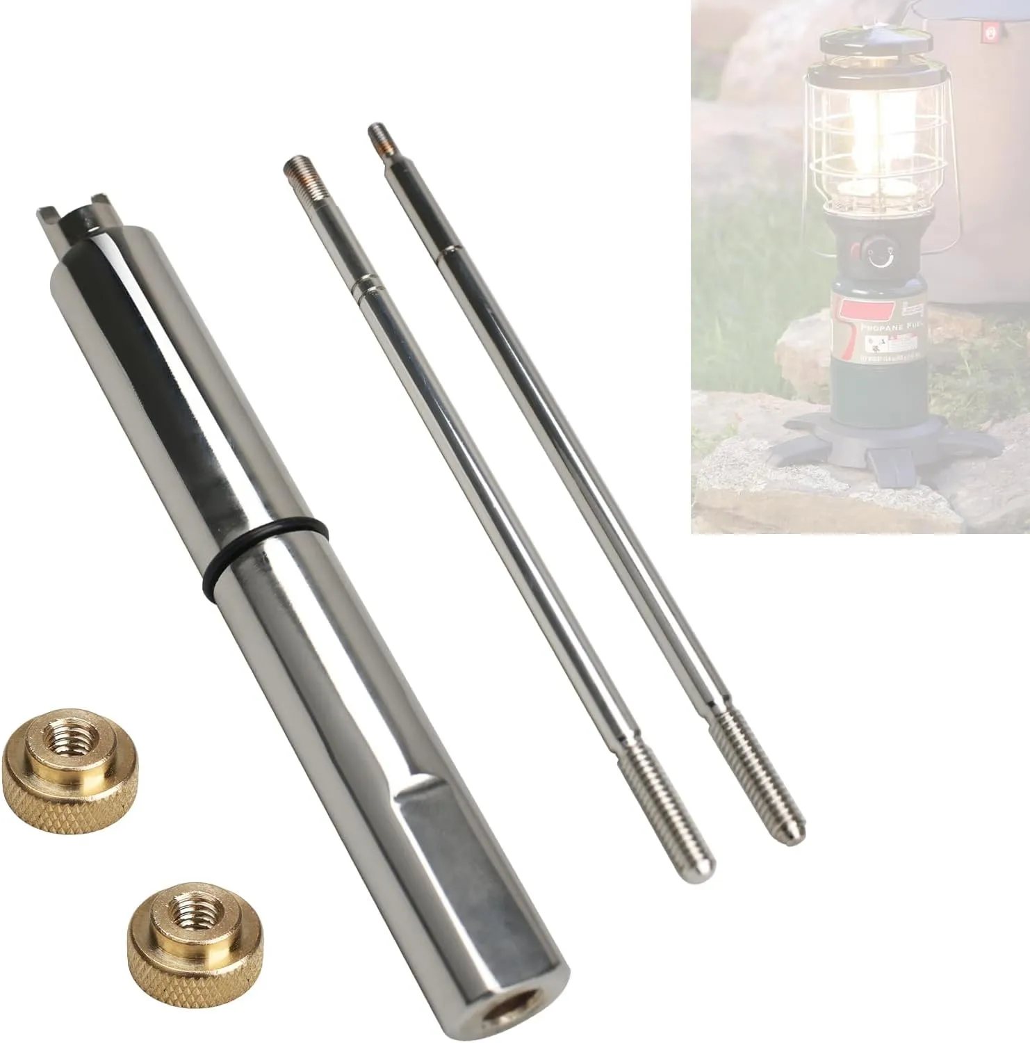 SUNJIKA Check Valve Removal Tool for Coleman Lanterns & Stoves | Compatible with 200A/220/222/226/228/236 Models | Durable Carbon Steel Design with Ergonomic Wing Nuts | Valve Maintenance Accessory