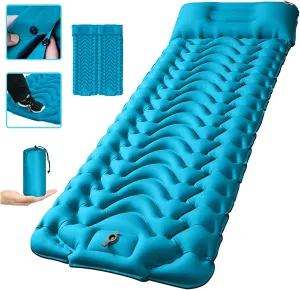 SUPIPRO Inflatable Camping Sleeping Pad with Built-in Pillow