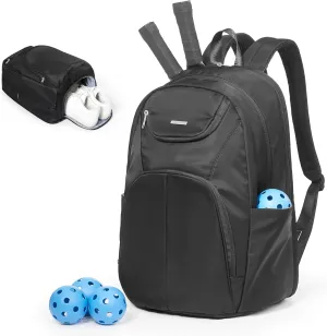 suwasp Pickleball Bag - Large Pickleball Backpack for Women and Men - Paddle Bag Fits 4 Pickleball Paddles - Includes Ventilated Shoe Compartment, Safety Pocket, Wet Pocket