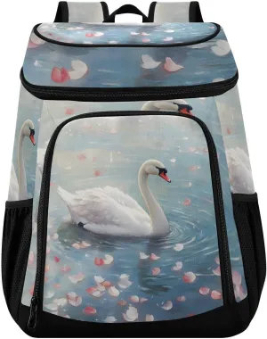 Swan Water Cooler Backpack Cooler Insulated Leak Proof Lunch Backpack 36 Cans Waterproof Soft for Men Women Picnic Hiking Camping Beach