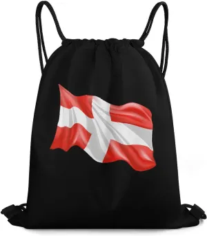 Switch Flag Travel Drawstring Bag Waterproof String Backpack Gym Sackpack Sport Bag