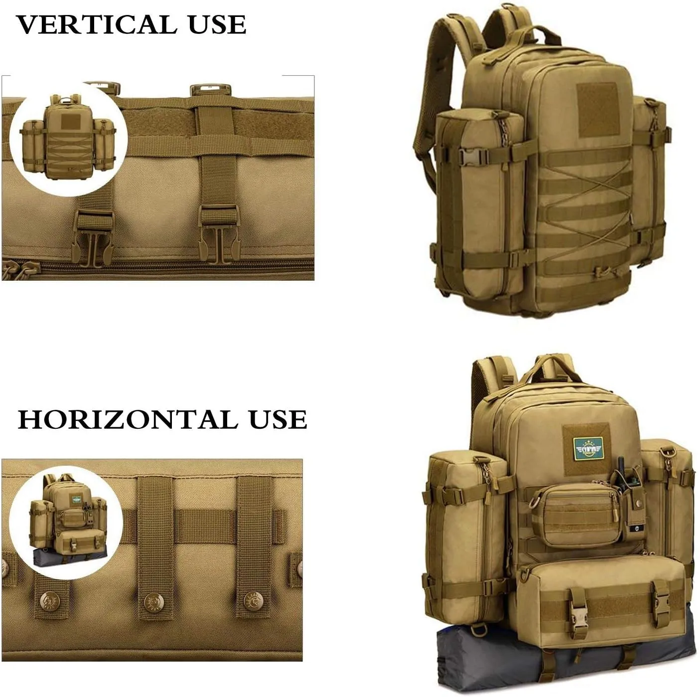 Tactical Admin Pouch Large Capacity Versatile Modular Pouch EDC Carry Bag Tool Holder Tactical Waist Bags Utility Pouch Increment Pouch Short Trips Bag