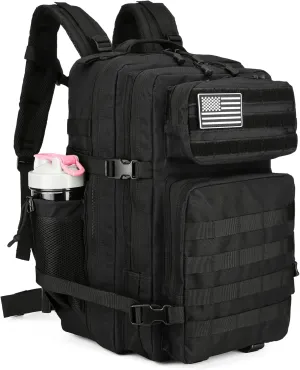 Tactical Backpack Daily Use Military Tactical Backpack for Men and Women 45L Backpack Fitness Backpack(Black)