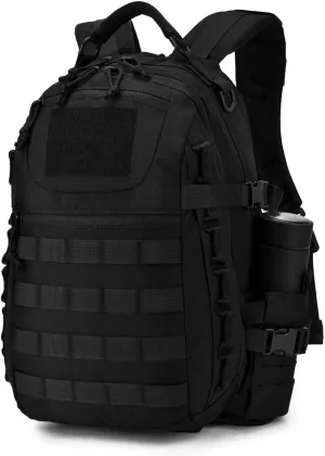 Tactical Backpack for Men 27L Assault Pack Molle Pack with Multiple Compartments Outdoor Gear Backpack for Motorcycle,Hiking and Camping Waterproof Daypack (Black)