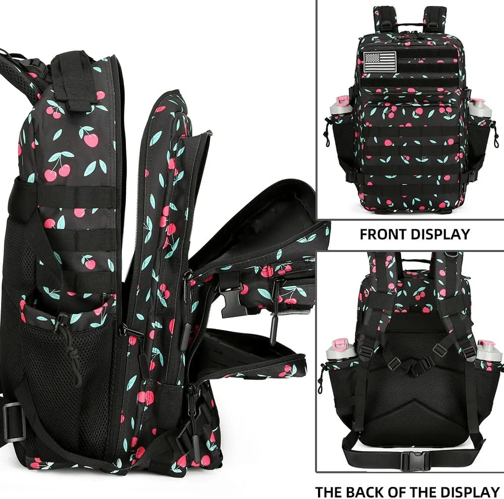 Tactical Backpack for Men and Women - 45L Fitness Backpack (Cherry)