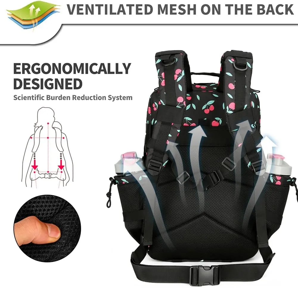 Tactical Backpack for Men and Women - 45L Fitness Backpack (Cherry)