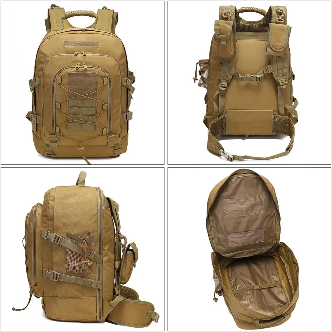 Tactical Backpack Military Army Daypack Assault Pack for Men Molle 3 Day Bag for Hiking Camping Hunting Trekking (Mud Color)