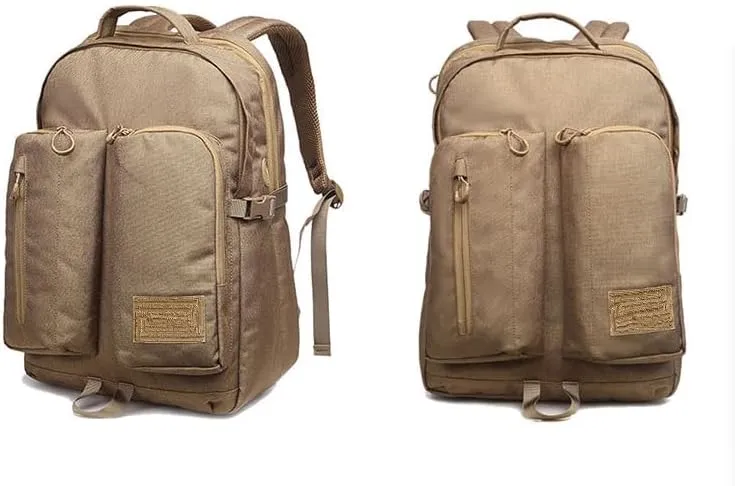 Tactical Backpack Military Molle Hiking 20-35L camping traveling outdoor mountaineering training sport khaki