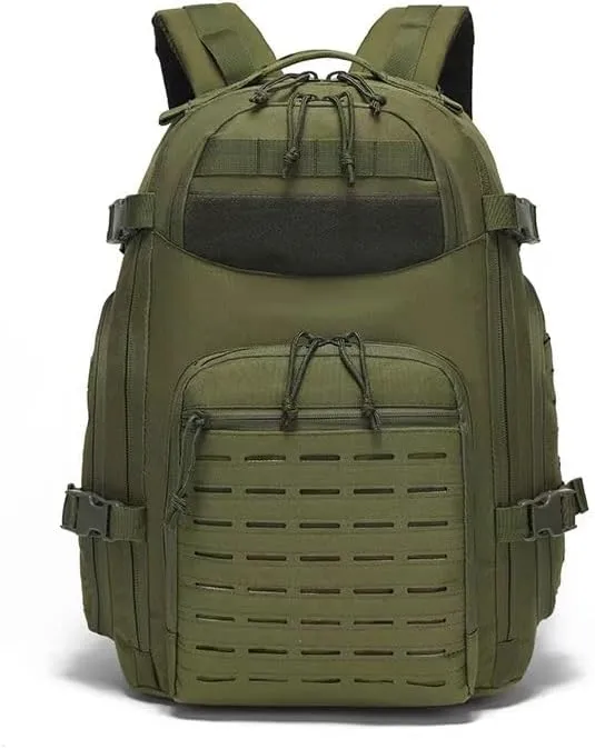 Tactical Backpack Military Molle Hiking 36-55L Outdoor camouflage bag waterproof tactical army green