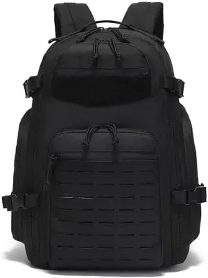 Tactical Backpack Military Molle Hiking 36-55L Outdoor Camouflage Bag Waterproof Tactical Black