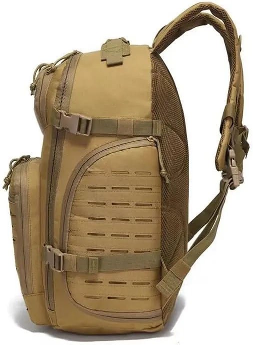 Tactical Backpack Military Molle Hiking 36-55L Outdoor camouflage bag waterproof tactical khaki