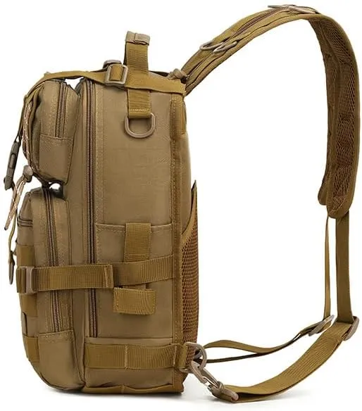 Tactical Backpack Military Molle Hiking 36-55L Outdoor mountaineering bag trekking touring fishing brown