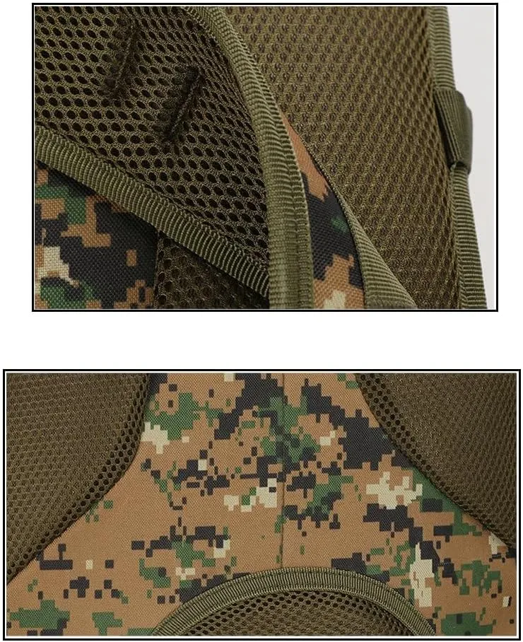 Tactical Backpack Military Molle Hiking 36-55L Tactical Bag Outdoor Camouflage Hiking Bag in Clay Color