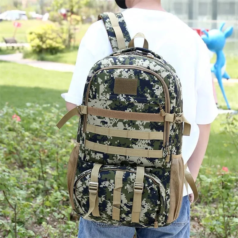 Tactical Backpack Military Molle Hiking 36-55L Tactical camouflage outdoor sports camouflage bag hiking army green