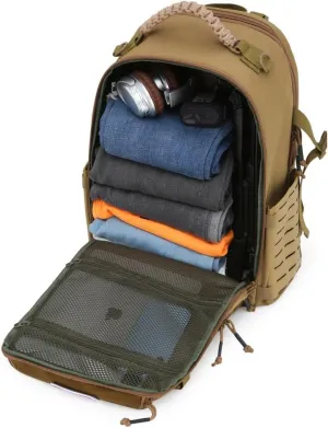Tactical Backpack Military Molle Hiking 36-55L Touring Mountaineering Outdoor Waterproof Multifunctional Army Green