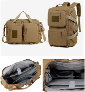 Tactical Backpack Military Molle Hiking 36-55L Triple Army Fan Outdoor Mountaineering Camouflage Shoulder Bag Khaki