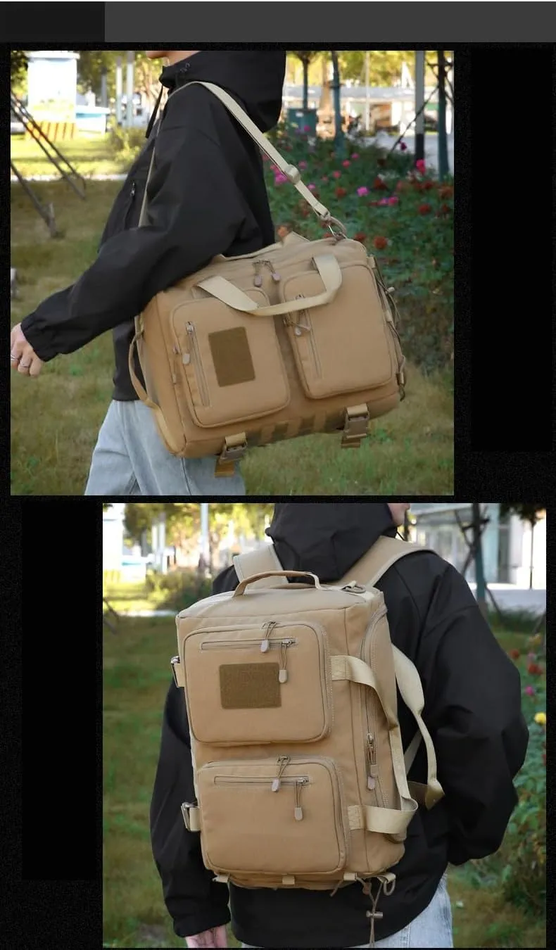 Tactical Backpack Military Molle Hiking 36-55L Triple Army Fan Outdoor Mountaineering Camouflage Shoulder Bag Khaki