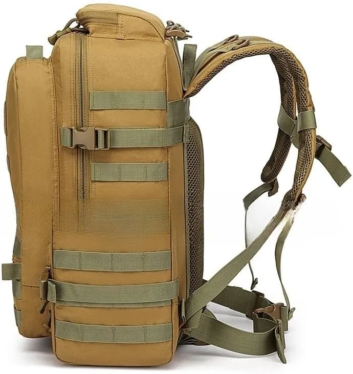 Tactical Backpack Military Molle Hiking 56-75L Military Fan Outdoor Hiking Mountaineering Bag Tactical Bag Army Green