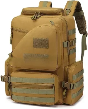Tactical Backpack Military Molle Hiking 56-75L Military Fan Outdoor Hiking Mountaineering Bag Tactical Bag Army Green