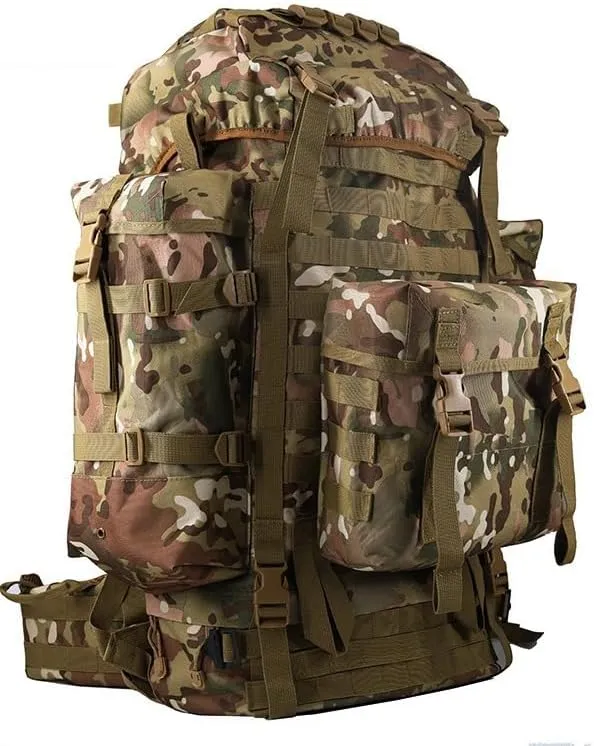 Tactical Backpack Military Molle Hiking 80L Travel outdoor tactical mountaineering camouflage